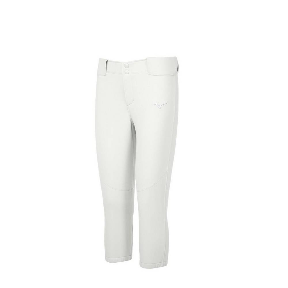 Pantaloni Mizuno Softball Belted Stretch Donna - Bianche - 41726-NVUD